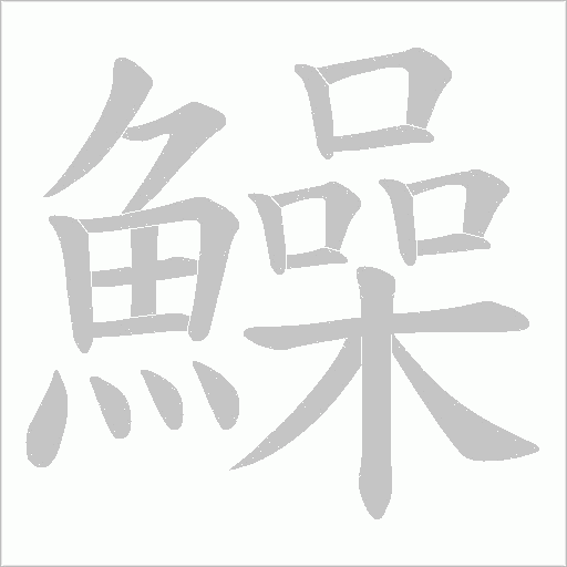 鱢的筆順動畫演示