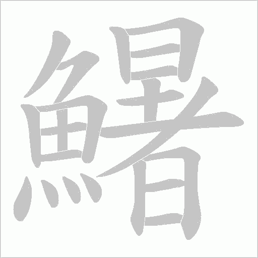 鱪的筆順動畫演示