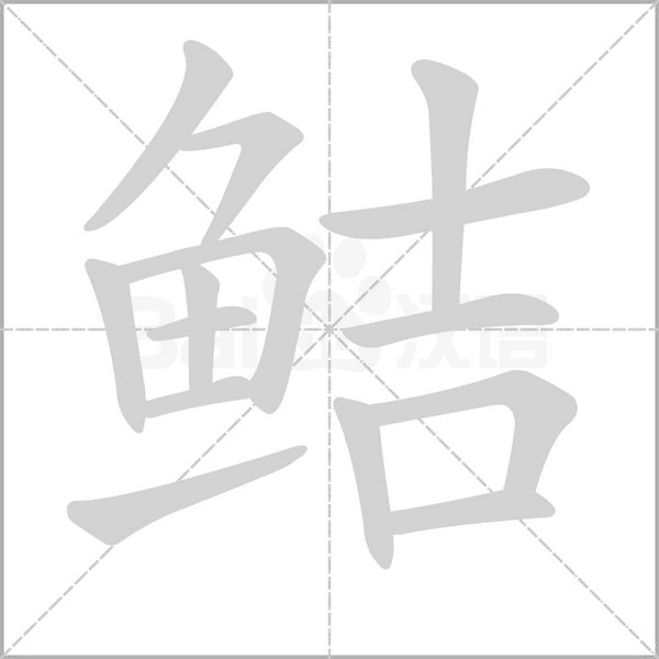 鮚的筆順動(dòng)畫(huà)演示