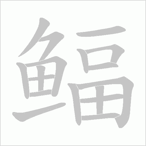 鲾的筆順動畫演示
