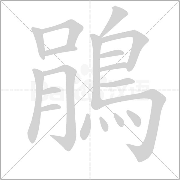 鵑的筆順動(dòng)畫(huà)演示