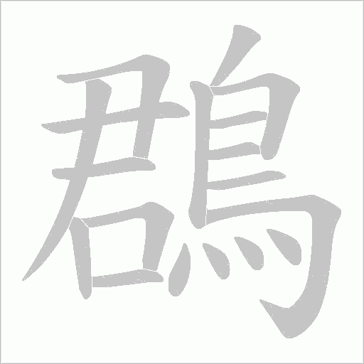 鵘的筆順動畫演示