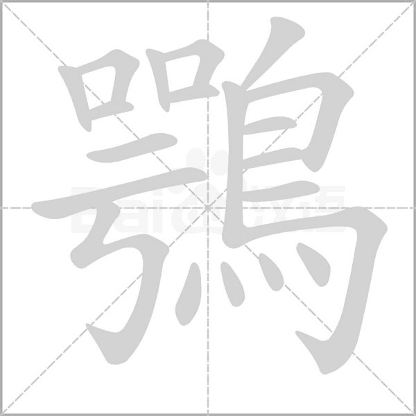 鶚的筆順動(dòng)畫(huà)演示
