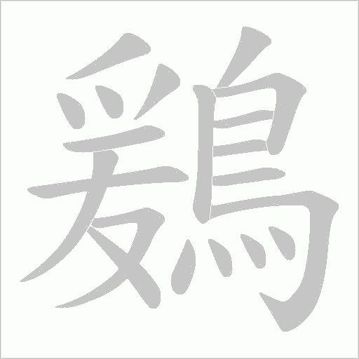 鶢的筆順動畫演示