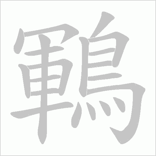 鶤的筆順動畫演示
