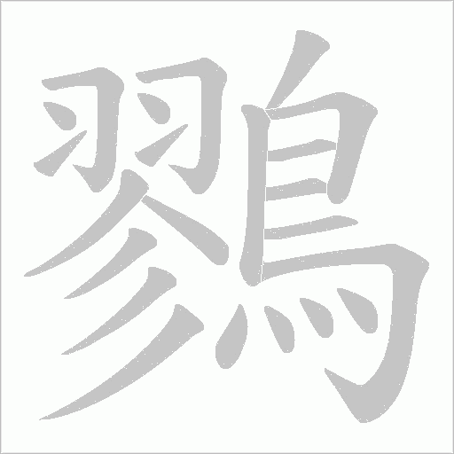 鷚的筆順動畫演示
