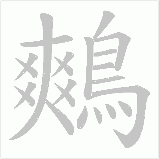鷞的筆順動畫演示