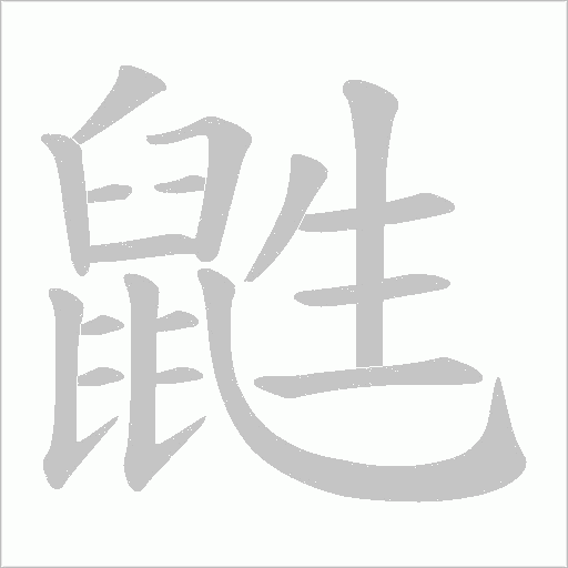 鼪的筆順動畫演示