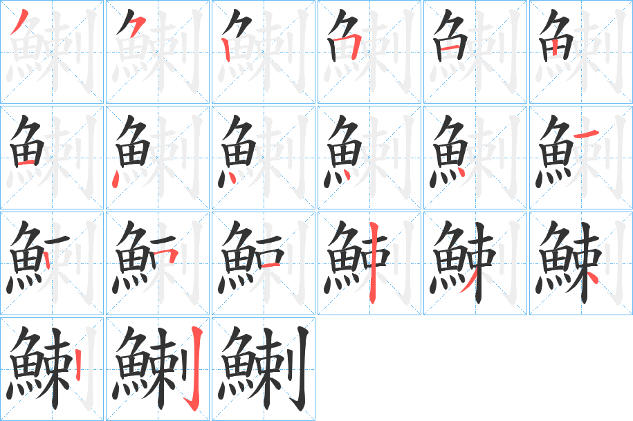 鯻的筆順?lè)植窖菔?><hr /><h2>鯻的基本信息</h2><div   id=