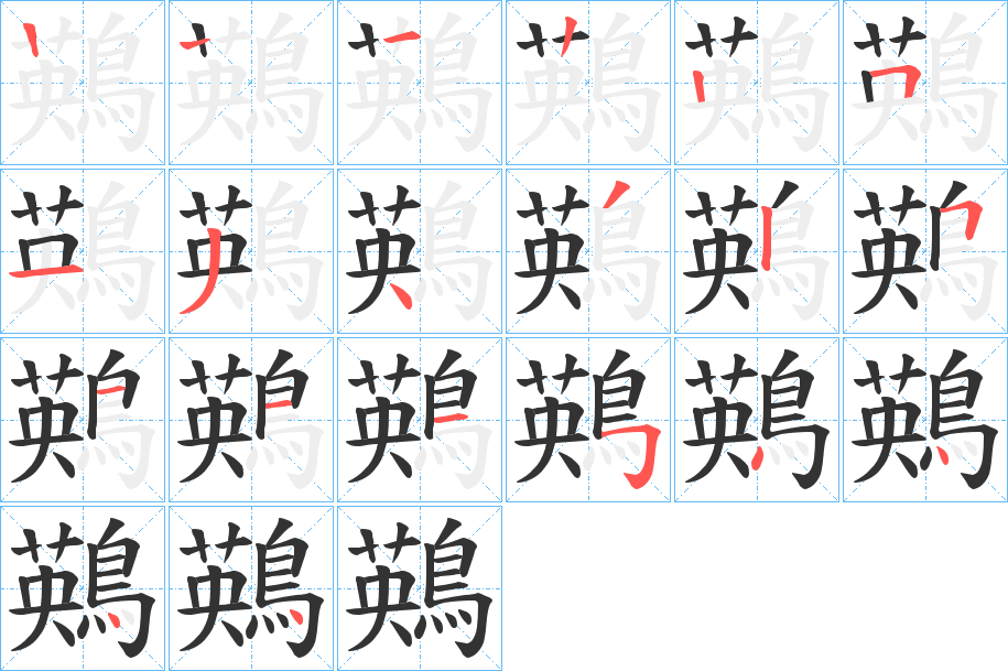 鶧的筆順分步演示